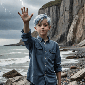 David with lightning