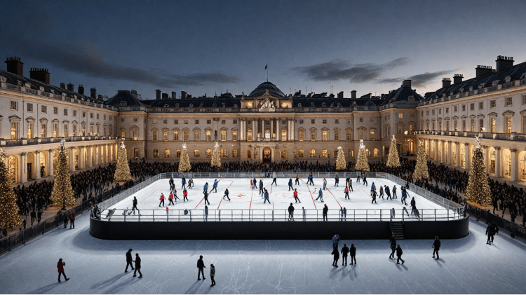 A Christmas ice rink